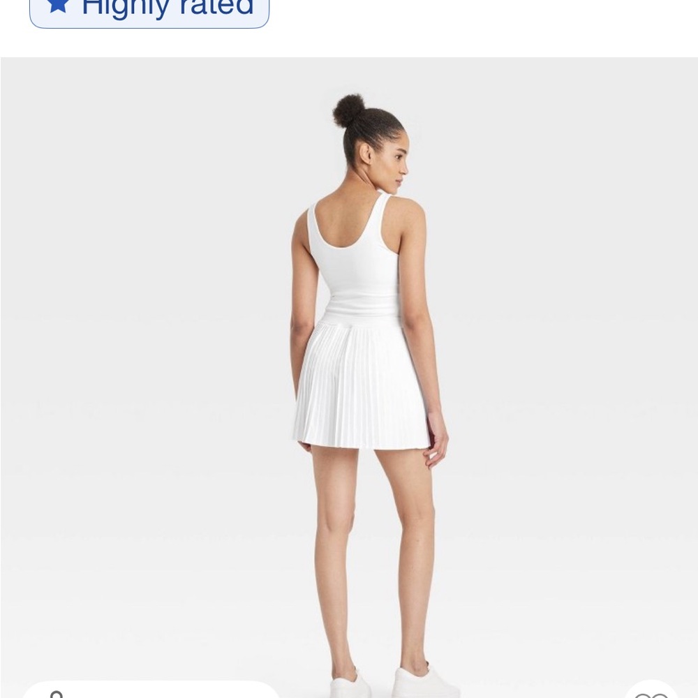 Target Elegant White Pleated Mini Dress